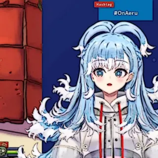 🌊 #OnAeru vtuber, anime, kawaii, kobo, digital art, entertainment telegram sticker