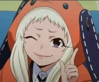 🍭 Yumeko Jabami Kakegurui อนิเมะ, มังงะ, ตัวละคร, Kakegurui, Yumeko Jabami, การพนัน whatsapp sticker