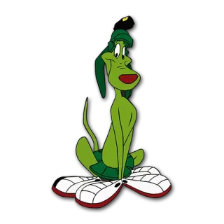 🐶 dibujos animados, perro, verde, animado whatsapp sticker