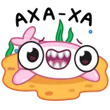😁 Kreskówka, Ryba, Słodkie, Morze, Zwierzę, Ocean, Podwodne, Animowane telegram sticker
