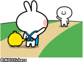 ✋ @MHStickers กระต่าย, น่ารัก, สติกเกอร์, การ์ตูน, ตัวละคร telegram sticker