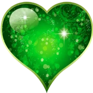 ❤️ corazón, verde, brillo, amor, gema telegram sticker