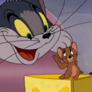😁 Tom and Jerry Dessin animé, Chat, Souris, Fromage, Tom, Jerry telegram sticker