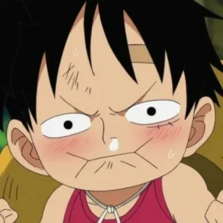 🖤 Monkey D. Luffy One Piece One Piece, Ruffy, Anime, Manga, Cartoon, Lustig, Ausdruck telegram sticker