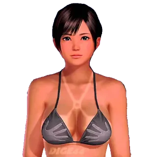 😞 Bikini, Phụ nữ, Áo tắm, Anime, Hoạt hình, Cô gái telegram sticker