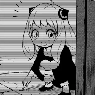 🥜 Anya Forger Spy × Family Anya Forger, Spy x Family, Anime, Manga, süß, Mädchen, zeigend telegram sticker