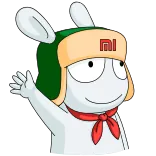 👋 mi postać, naklejka, uroczy, machanie, kreskówka telegram sticker