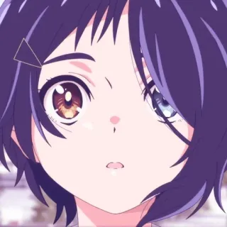 😲 anime, cô gái, dễ thương, nhân vật, chân dung whatsapp sticker