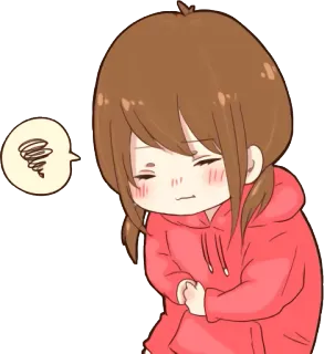 🤢 Animé, Contrarié, Triste, Blessé, Malade, BD, Dessin animé telegram sticker