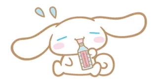 🍹 Cinnamoroll cartoon, kawaii, cute, character, cinnamoroll, sanrio telegram sticker