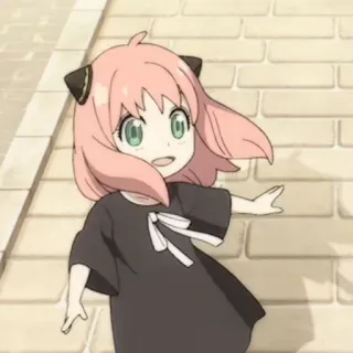 🍄 Anya Forger Spy x Family Anime, Spy x Family, Anya Forger, Kreskówka, Słodkie, Postać telegram sticker