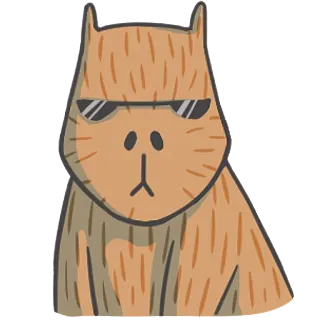😎 capybara, animal, sunglasses, cool telegram sticker