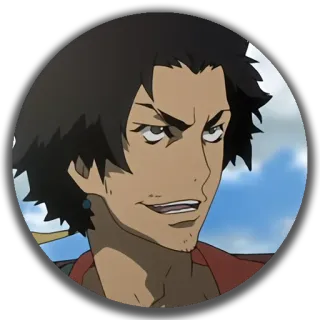😏 Mugen Samurai Champloo Anime, Karakter, Samurai, Mugen, Samurai Champloo, Kartun telegram sticker