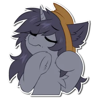 👌 アニメ, ユニコーン, ポニー, 悲しい, かわいい telegram sticker