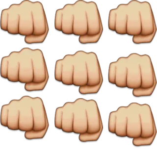 👊 emoji, puño, golpe, poder, fuerza, mano whatsapp sticker