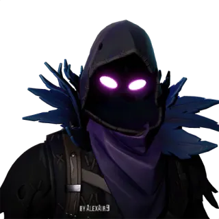 😒 Raven Fortnite BY AleXAir3 fortnite, corvo, personagem de jogo, videogame, avatar telegram sticker