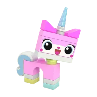 😀 Unikitty The Lego Movie Unikitty, Lego, Cartone animato, The Lego Movie, Animazione, Rosa, Unicorno telegram sticker