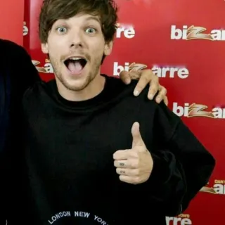 👍 Louis Tomlinson LONDON NEW YORK personne, chanteur, célébrité, pouce levé, excité telegram sticker