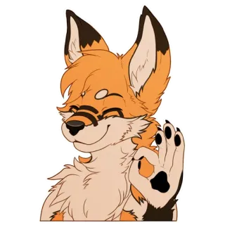 👌 Furry, Rubah, Anthro, Gestur OK, Persetujuan telegram sticker
