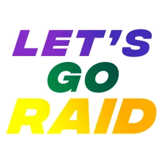 ⚔️ LET'S GO RAID Gaming, Raid, Andiamo, Videogioco, Gioco online telegram sticker