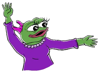 💃 Pepe the Frog pepe, rana, meme, meme di internet, cartone animato, opera, cantante whatsapp sticker