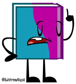 📖 @LivrosAqui libro, cartone animato, personaggio, object show telegram sticker