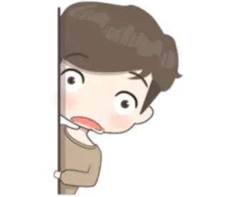👀 Dibujos animados, Persona, Mirando, Pegatina telegram sticker