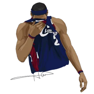 🙈 pallacanestro, atleta, cleveland, sport, maglia telegram sticker