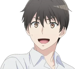 😄 Anime, Männlich, Charakter, Lächelnd telegram sticker