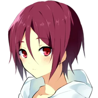 😶 Anime, Mangá, Cabelo ruivo, Fofo/a, Personagem, Arte, Ilustração whatsapp sticker