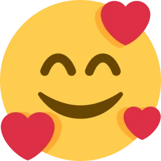 🥰 emoji, heart, love, affection, happy, smiley telegram sticker