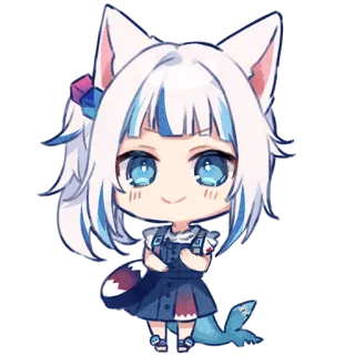 🙂 chibi, anime, cartoon, cute, manga, fanart telegram sticker