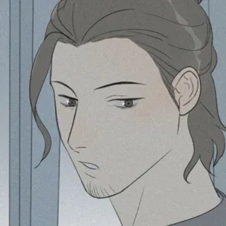 🎞 hombre, anime, dibujo animado, retrato, emoción, expresión facial telegram sticker