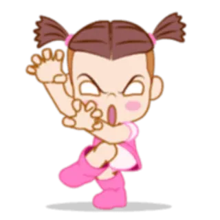 🤬 Dibujo animado, Enojada, Chica, Pose, Juguetona, Animación whatsapp sticker