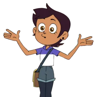 😮 Luz Noceda The Owl House dibujos animados, personaje, estudiante, disney, magia, búho, casa telegram sticker