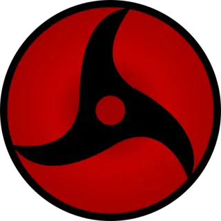🌑 Anime, Sharingan, Ojo, Rojo, Negro, Mangekyo telegram sticker