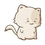 😌 gato, adesivo, fofo, animal, mamífero, gatinho telegram sticker
