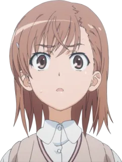 😧 Misaka Mikoto A Certain Magical Index อนิเมะ, ผู้หญิง, มิซากะ มิโคโตะ, อินเด็กซ์ คัมภีร์เวทมนตร์ telegram sticker