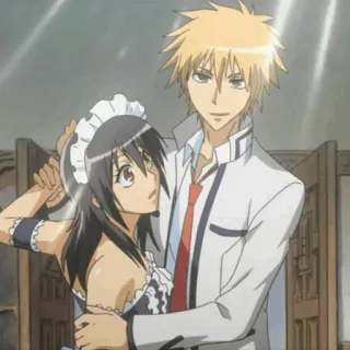 📌 Anime, Maid, Romantik, Paar, Umarmung telegram sticker