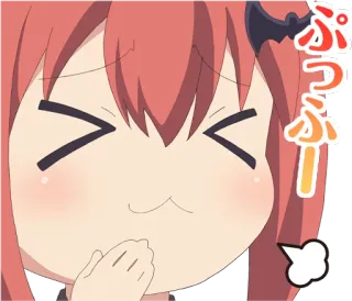 😆 ぷっぷ! anime, cartone animato, carino, adesivo, giapponese, personaggio telegram sticker