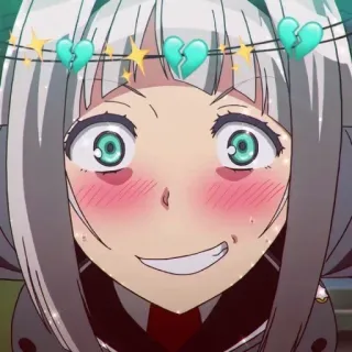 😳 anime, girl, smile, cute telegram sticker
