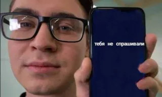 😊 тебя не спрашивали telegram sticker