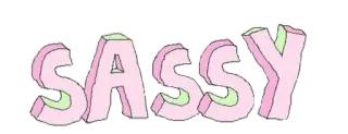 😏 SASSY sassy, pink, cute, stylish, trendy, fun telegram sticker