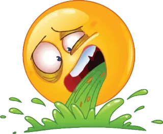 😖 Emoji, Krank, Kotzen, Erbrechen, Übelkeit, Ekelig telegram sticker