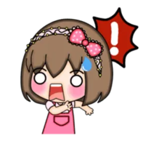 😱 anime, girl, shocked, surprise, cartoon, emotional telegram sticker
