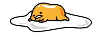 💧 Gudetama egg, lazy, yolk, cartoon, character whatsapp sticker