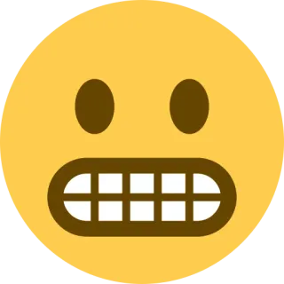 😬 emoji, grimace, face, expression telegram sticker