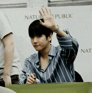 🕊 NATURE REPUBLIC kpop, idol, celebrity, asian, waving telegram sticker