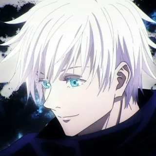 😏 Gojo Satoru Jujutsu Kaisen anime, manga, white hair, blue eyes, sorcerer telegram sticker