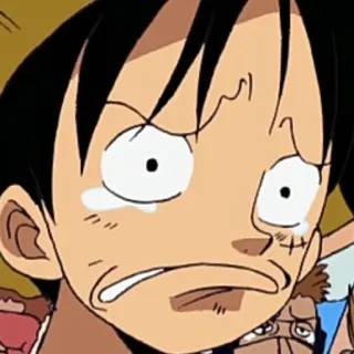 😭 Monkey D. Luffy One Piece Anime, Mangá, One Piece, Luffy, Desenho animado telegram sticker